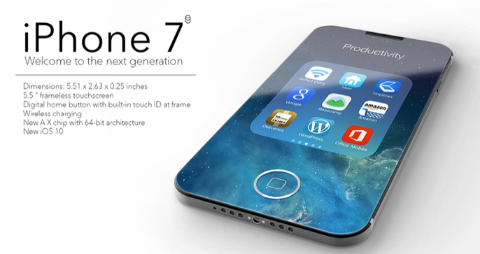 Bản dựng mô hình iPhone 7 mang diện mạo hoàn toàn mới với ROM 32GB.
